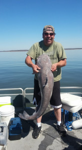 60 Pound blue catfish caught on Lake Texoma