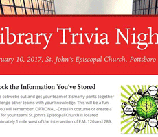 Pottsboro Library Trivia Night Fun'raiser