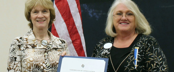 Preston Trail DAR Chapter Hosts Interesting Speaker and Presents Awards Colleen Boudreaux and Vickie McComack