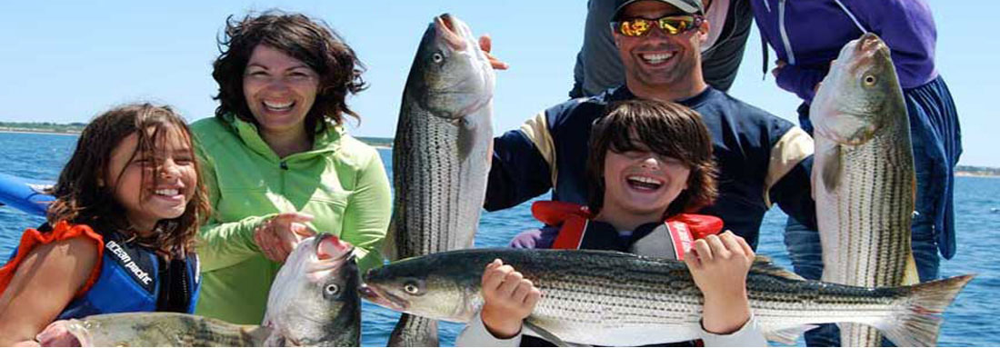 family fishing on Lake Texoma