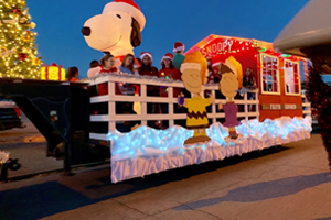 Snoopy at the Sherman Christmas parade