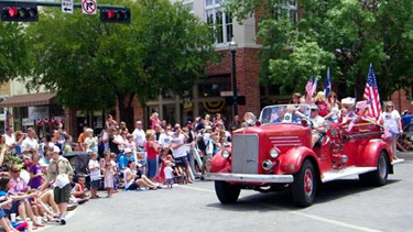 Firetruck in McKinney July 4th parade