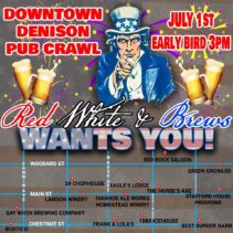 Red, White and Brews map