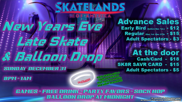 Skateland New Year's Eve Skate
