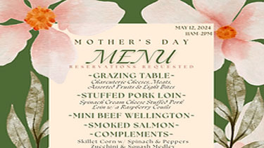 Tanglewood Mother's Day Bruch Menu