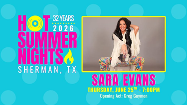 Sara Evans at Hot Summer Nights concert 2026
